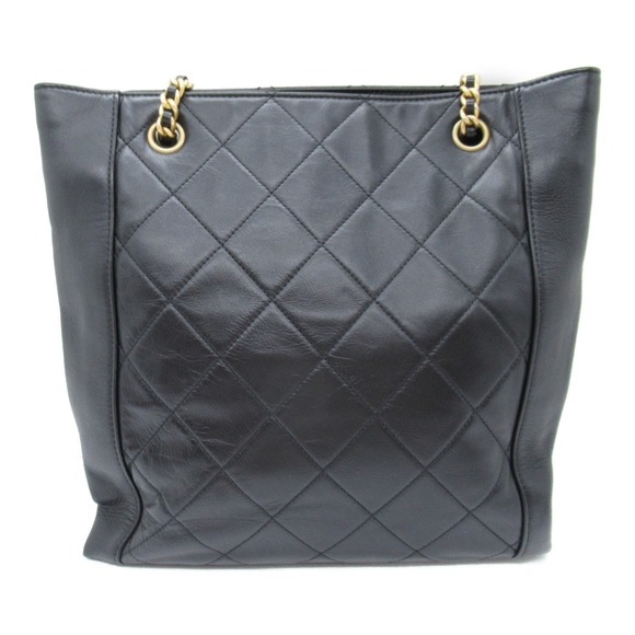 Chanel Tote Matelasse Lambskin Black Shoulder Bag - Picture 1 of 10